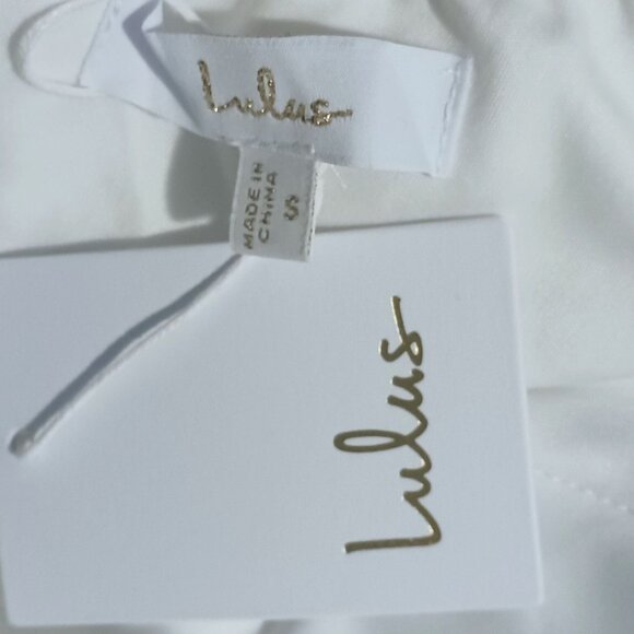 NEW Lulus Extraordinary Vow White Off-the-Shoulder Maxi Dress w/ Pockets Size S - Picture 11 of 15